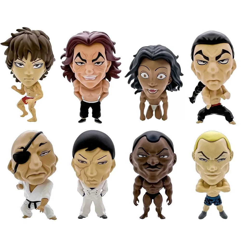 Baki Hanman Pack de 8 Figuras PVC 16d Collectible Figure Collection Baki Hanma 6 cm