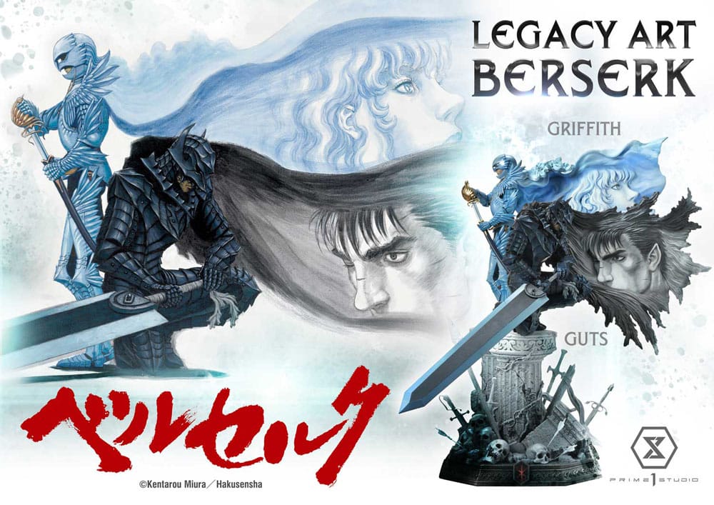 Berserk Legacy Art Kentaro Miura Statue statuette 1/6 Guts 45 cm