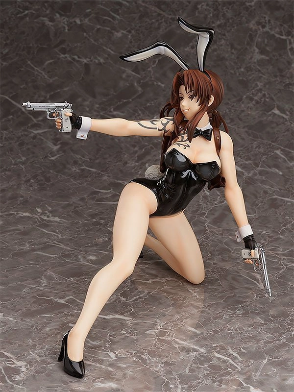 Black Lagoon PVC Statue 1/4 Revy Bare Leg Bunny Version 35 cm