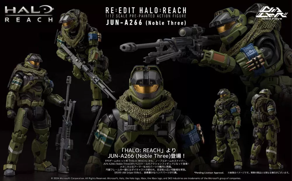 Halo:Reach Actionfigur 1/12 Jun-A266 (Noble Three) 17 cm