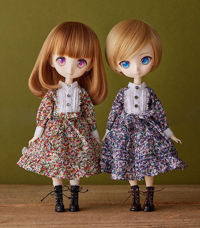 Harmonia humming Optional Parts for Harmonia humming Dolls Special Outfit Series (Flower Print Dress/Blue) Designed by SILVER BUTTERFLY