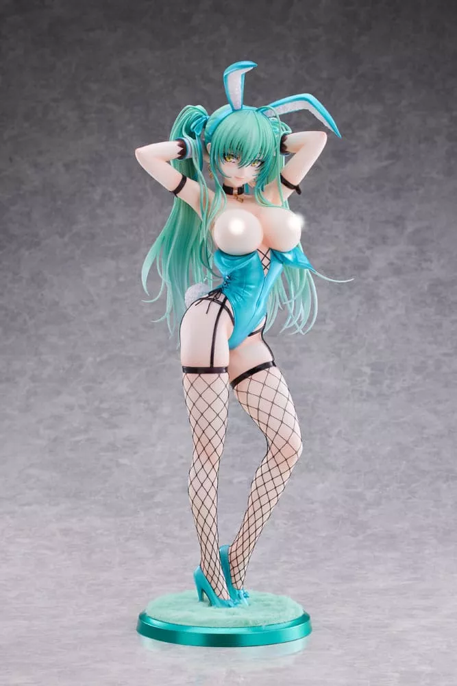 Original Character Estatua PVC 1/4 Green Twin Tail Bunny-chan Fishnet Tights Ver. 43 cm