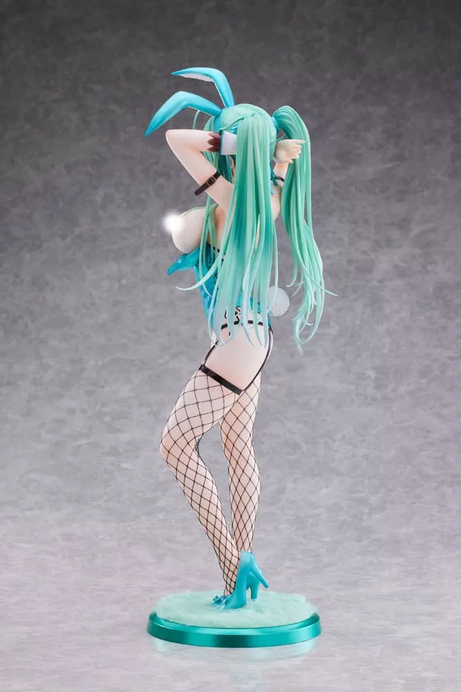 Original Character Estatua PVC 1/4 Green Twin Tail Bunny-chan Fishnet Tights Ver. 43 cm