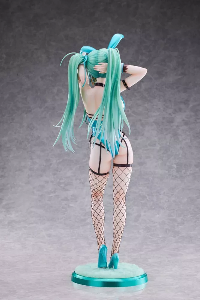 Original Character Estatua PVC 1/4 Green Twin Tail Bunny-chan Fishnet Tights Ver. 43 cm