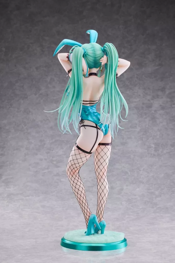 Original Character Estatua PVC 1/4 Green Twin Tail Bunny-chan Fishnet Tights Ver. 43 cm