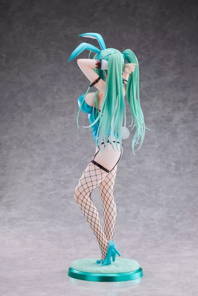 Original Character Estatua PVC 1/4 Green Twin Tail Bunny-chan Fishnet Tights Ver. 43 cm