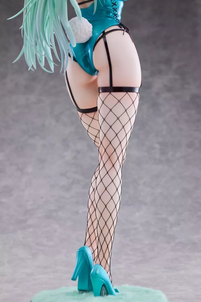 Original Character Estatua PVC 1/4 Green Twin Tail Bunny-chan Fishnet Tights Ver. 43 cm