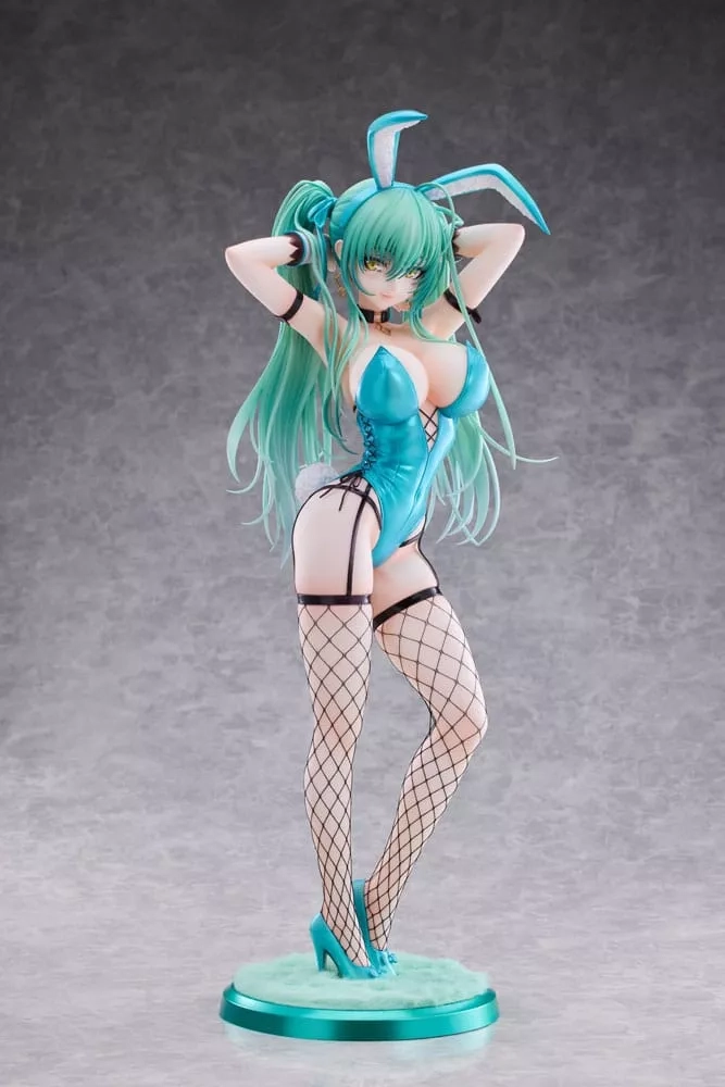 Original Character Estatua PVC 1/4 Green Twin Tail Bunny-chan Fishnet Tights Ver. 43 cm