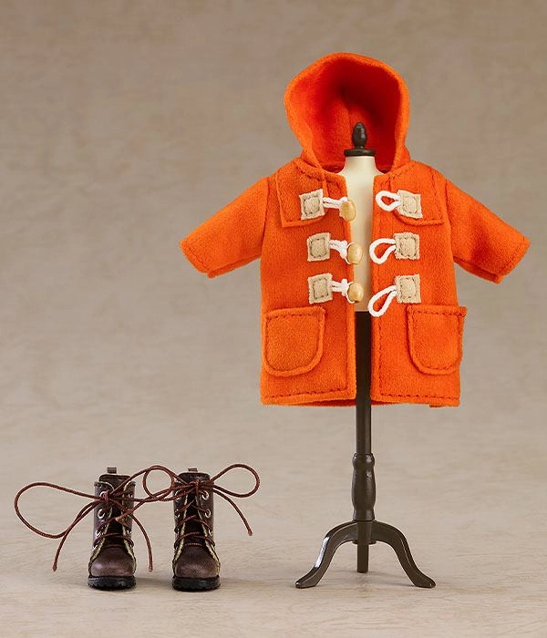 Original Character Parts for Nendoroid Doll Figures Warm Clothing Set: Boots & Duffle Coat (Orange)
