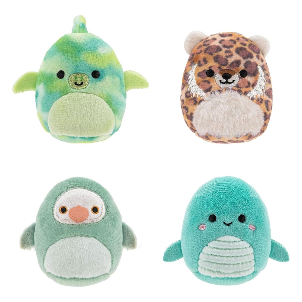 Squishville Mini Squishmallows Pack de 4 Peluches Prehistoric Squad 5 cm