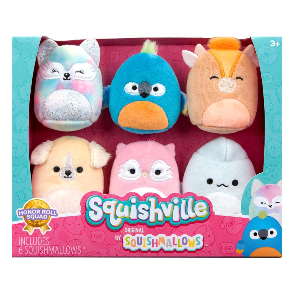 Squishville Mini Squishmallows Pack de 6 Peluches Honour Squad 5 cm