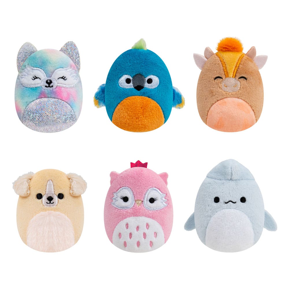 Squishville Mini Squishmallows Plüschfiguren 6er-Pack Vorbild Squad 5 cm