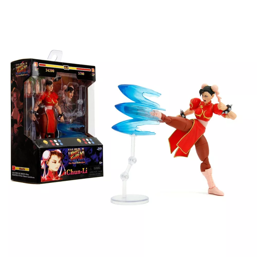 Ultra Street Fighter II: The Final Challengers Actionfigur 1/12 Chun-Li Player 2 Red Ver. 15 cm