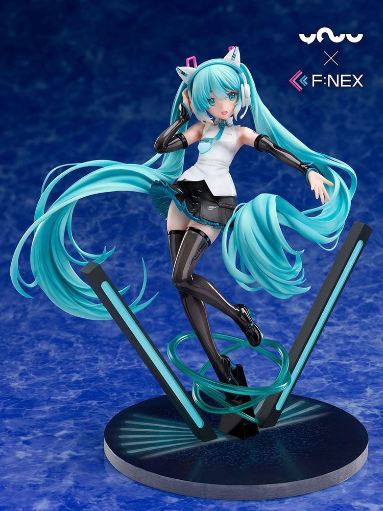 Vocaloid statuette PVC 1/7 Miku Hatsune Cat Ear Headphone Ver. 25 cm