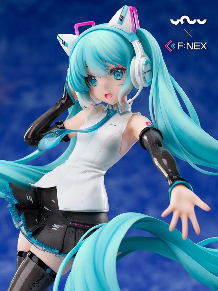 Vocaloid statuette PVC 1/7 Miku Hatsune Cat Ear Headphone Ver. 25 cm