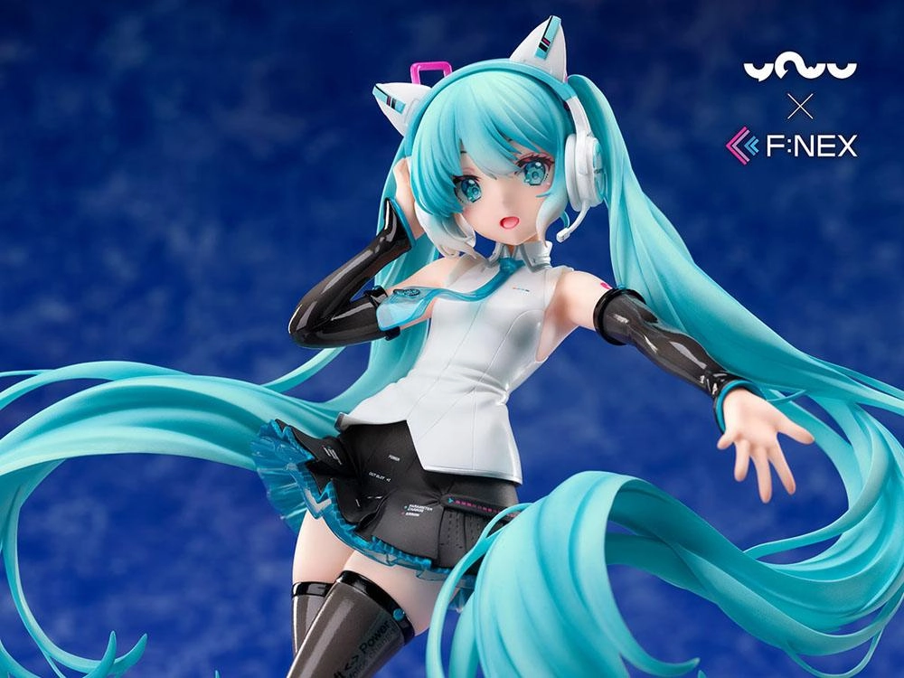 Vocaloid statuette PVC 1/7 Miku Hatsune Cat Ear Headphone Ver. 25 cm