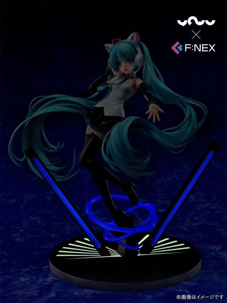 Vocaloid PVC Statue 1/7 Miku Hatsune Cat Ear Headphone Ver. 25 cm