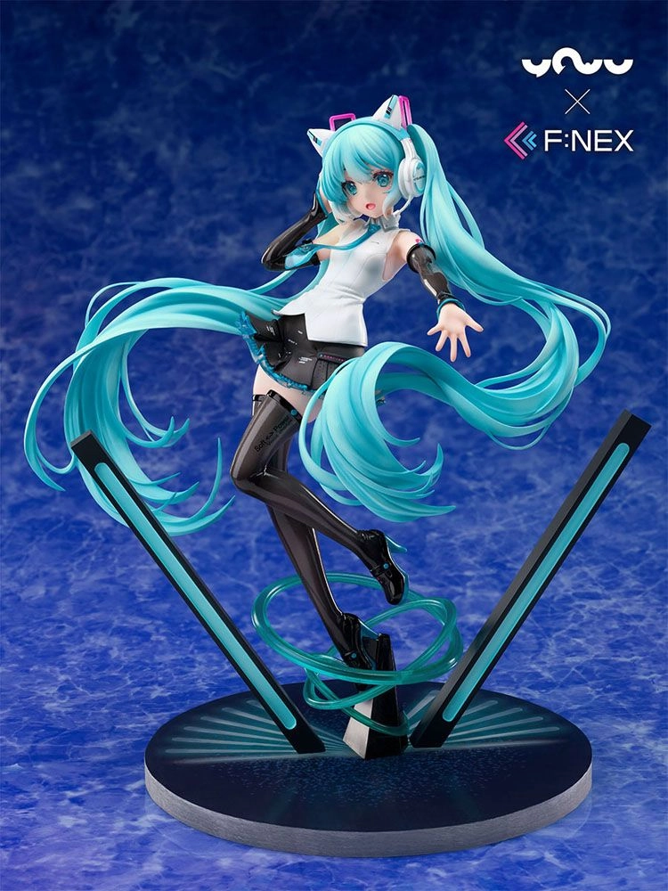 Vocaloid statuette PVC 1/7 Miku Hatsune Cat Ear Headphone Ver. 25 cm