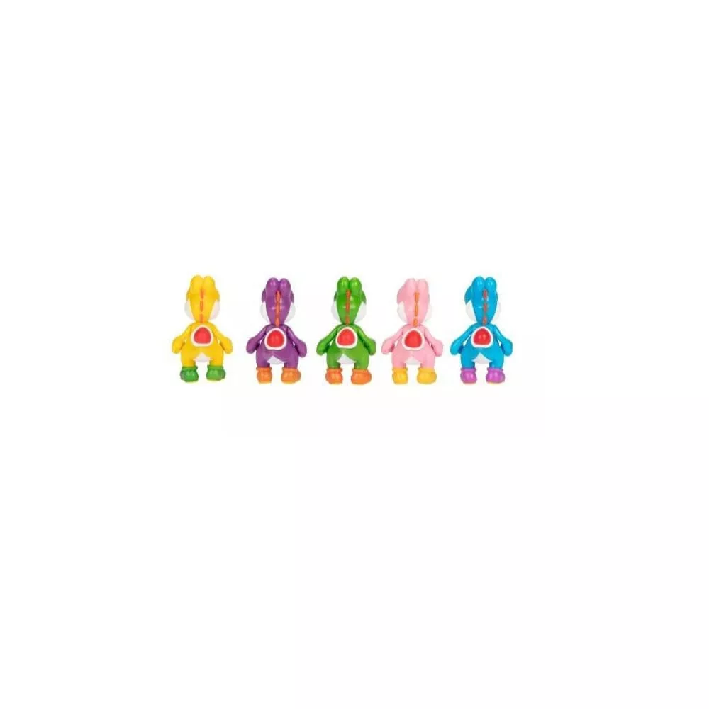 World of Nintendo Super Mario Pack de 5 Figuras Super Mario Wiggler, Mario und Luigi 6 cm