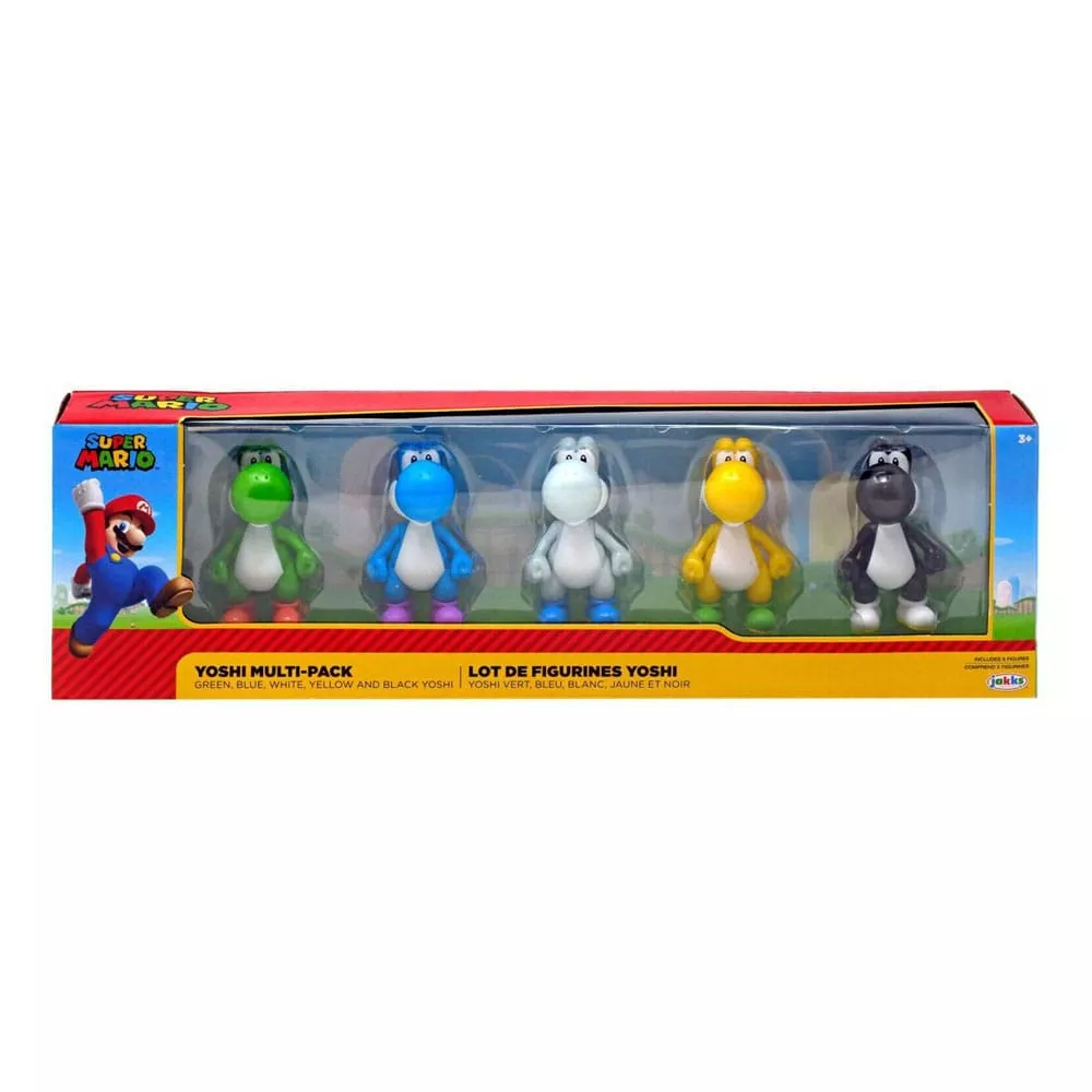 World of Nintendo Super Mario Mini Figure 5-Pack Super Mario Wiggler, Mario und Luigi 6 cm