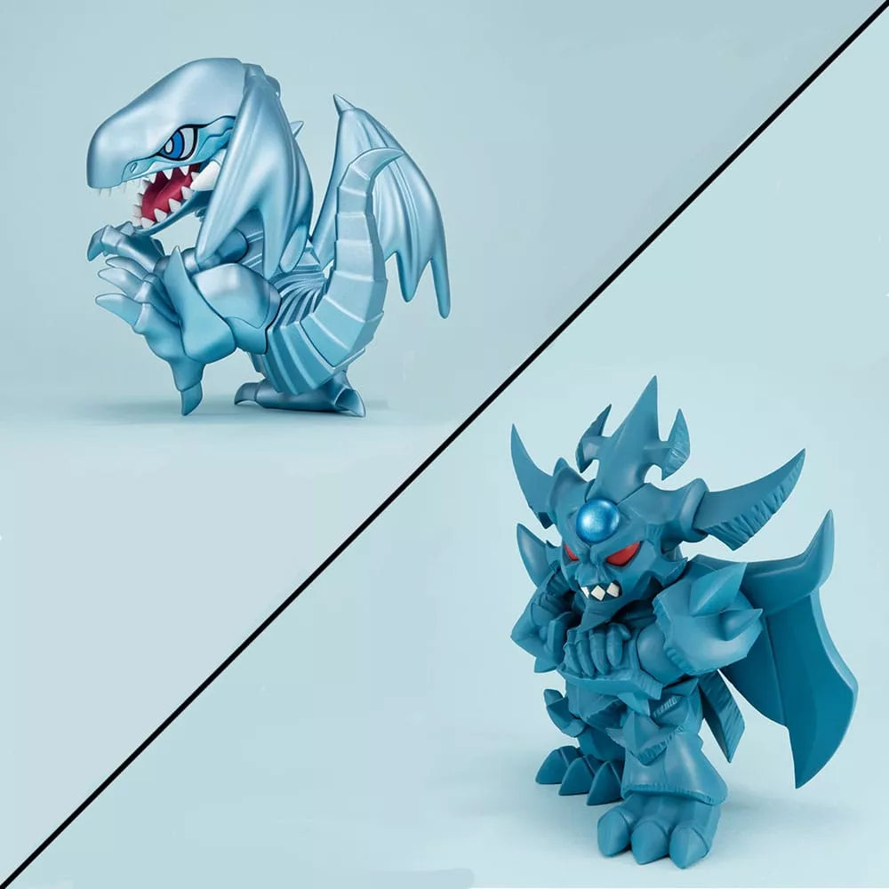 Yu-Gi-Oh! Duel Monsters Megatoon PVC Statue Blue Eyes White Dragon & Obelisk the Tormentor (with gift)