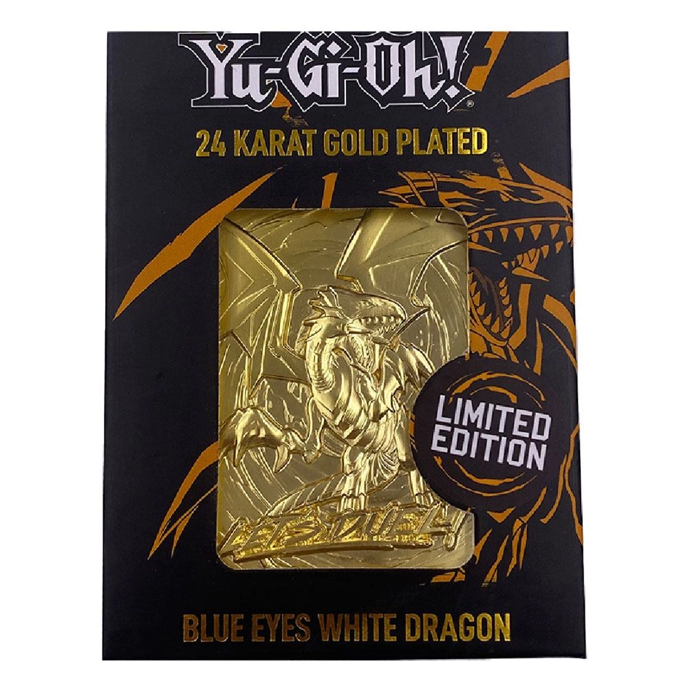 Yu-Gi-Oh! Replica Card Blue Eyes White Dragon (gold plated)