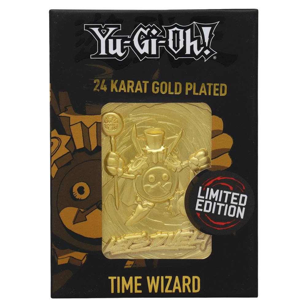 Yu-Gi-Oh! réplique Card Time Wizard (plaqué or)