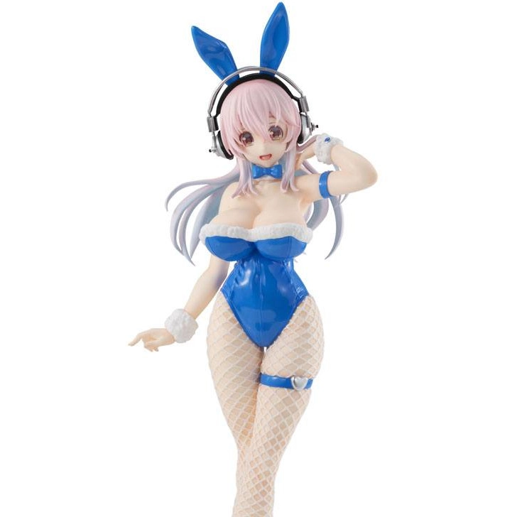 Super Sonico BiCute Bunnies PVC Statue Super Sonico Blue Rabbit Ver. 30 cm